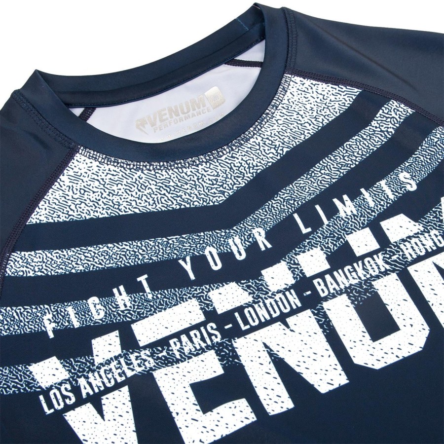 venum signature rashguard - lyhythihainen - tummansininenvalkoinen