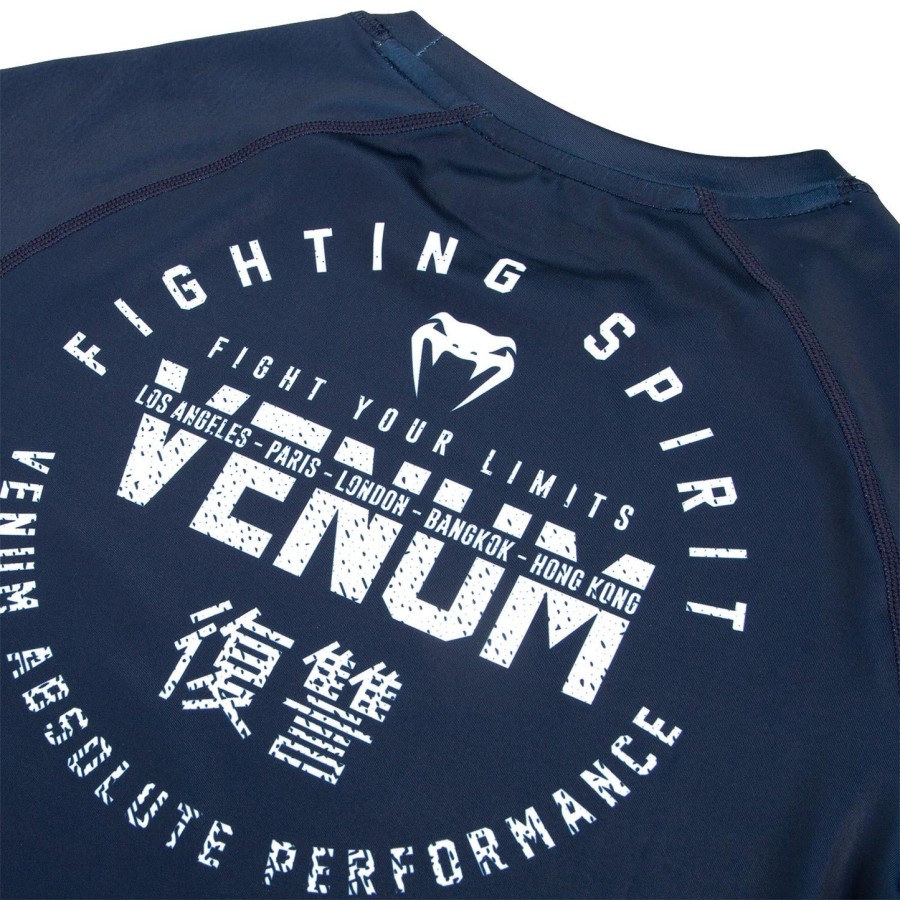 venum signature rashguard - lyhythihainen - tummansininenvalkoinen