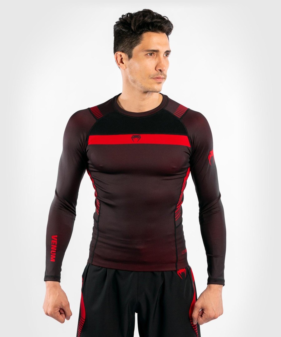 venum nogi 3.0 rashguard - pitkähihainen - mustapunainen