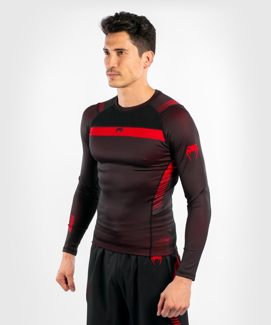 venum nogi 3.0 rashguard - pitkähihainen - mustapunainen