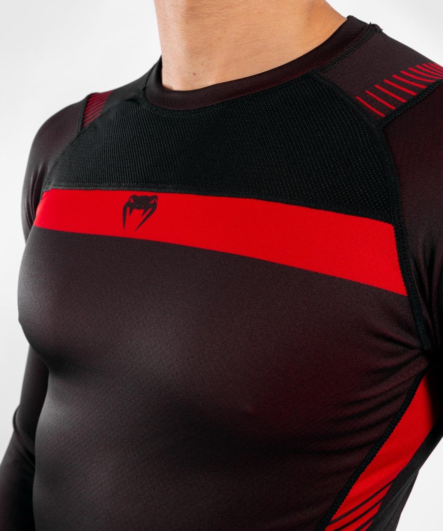 venum nogi 3.0 rashguard - pitkähihainen - mustapunainen