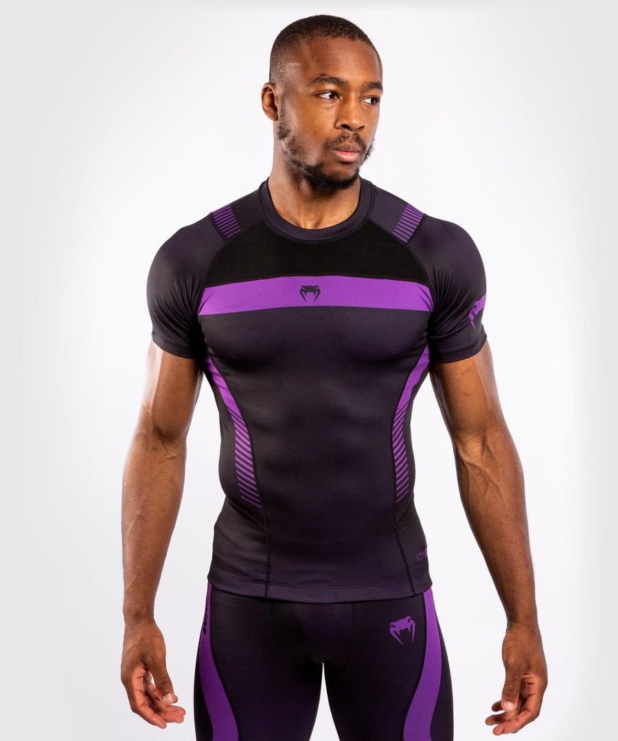 venum nogi 3.0 rashguard - lyhythihainen - mustavioletti