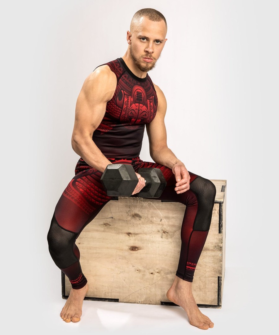 venum nakahi rashguard - hihaton - mustapunainen