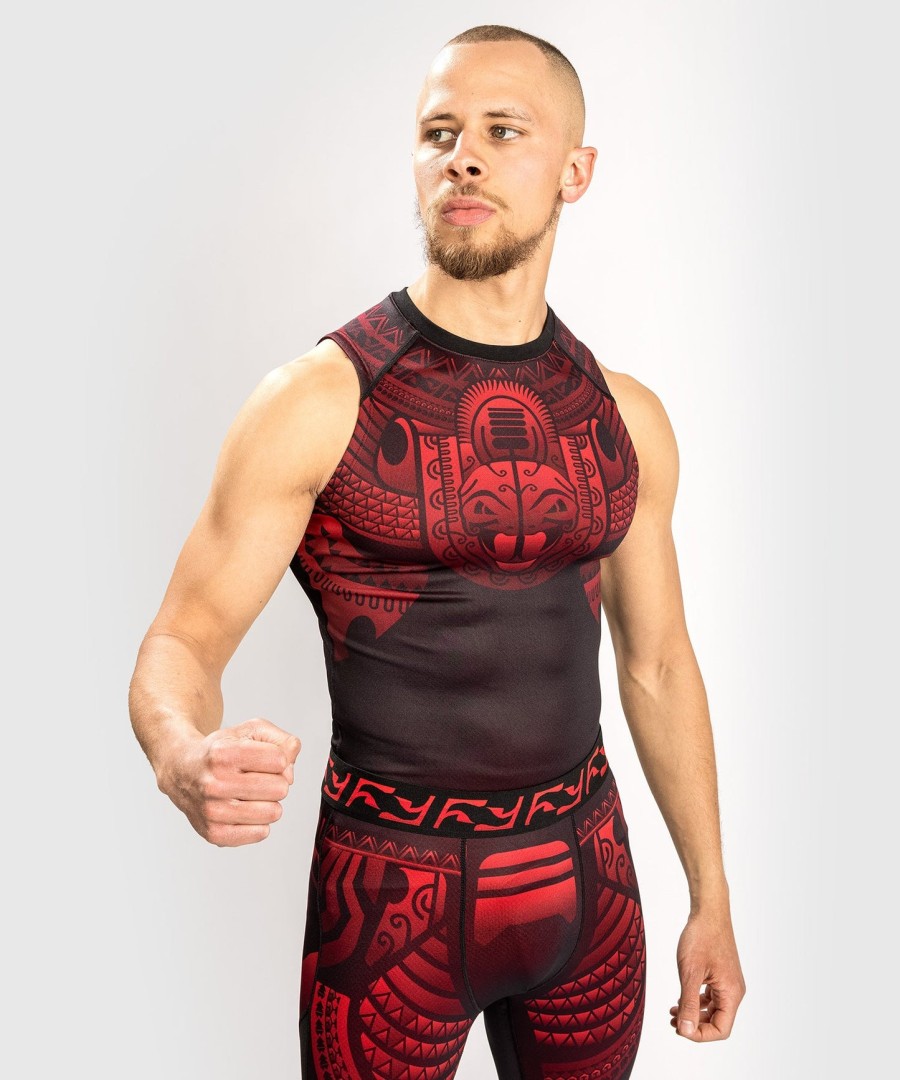 venum nakahi rashguard - hihaton - mustapunainen