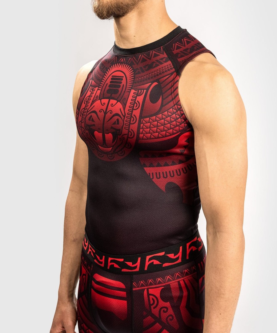 venum nakahi rashguard - hihaton - mustapunainen