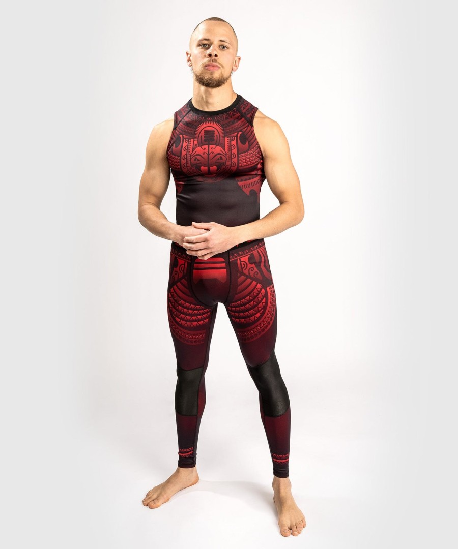 venum nakahi rashguard - hihaton - mustapunainen