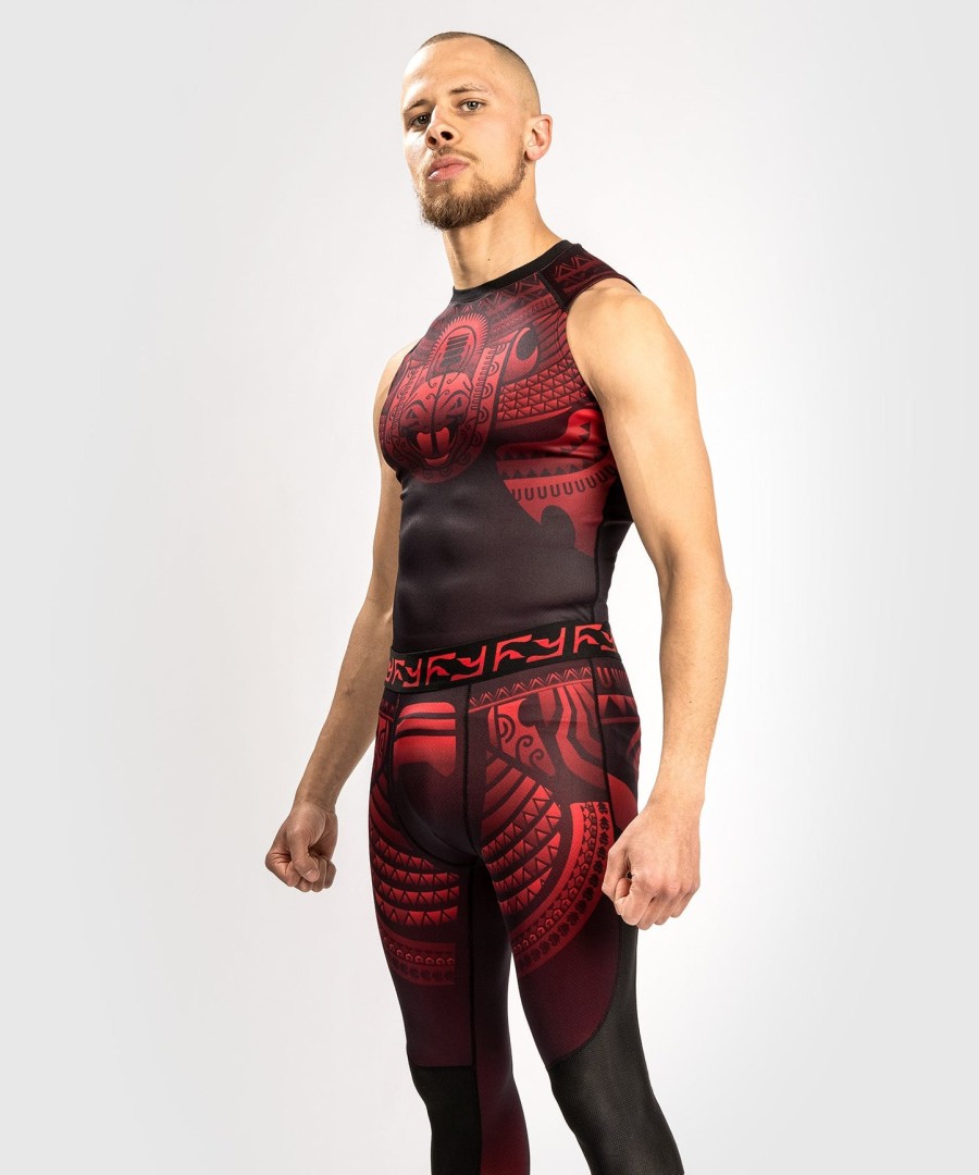venum nakahi rashguard - hihaton - mustapunainen