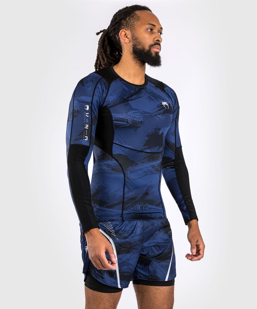 venum electron 3.0 pitkähihainen rashguard - laivastonsininen