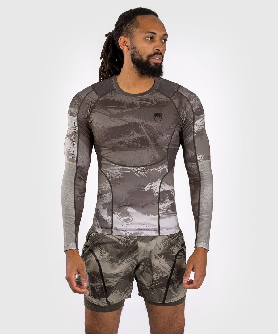 venum electron 3.0 pitkähihainen rashguard - hiekka