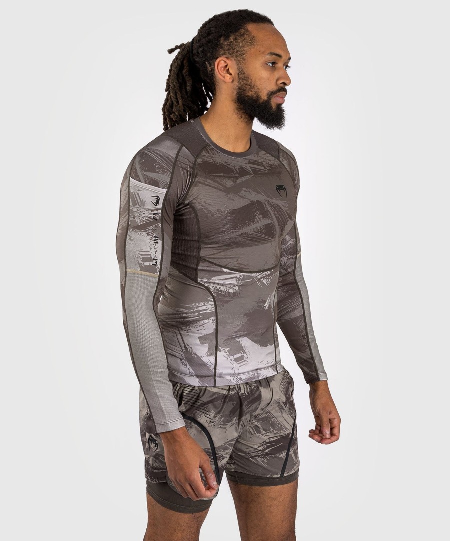 venum electron 3.0 pitkähihainen rashguard - hiekka