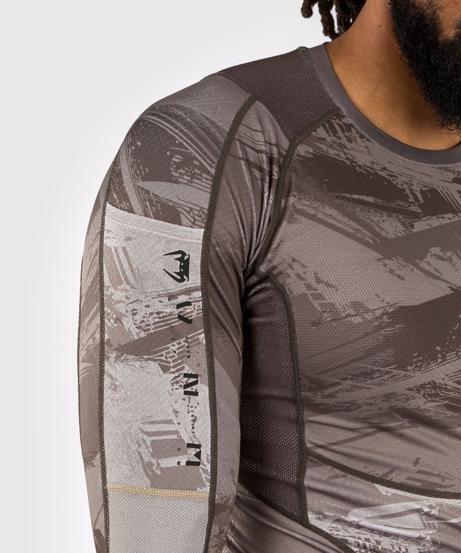 venum electron 3.0 pitkähihainen rashguard - hiekka