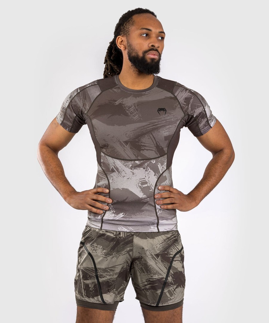 venum electron 3.0 lyhythihainen rashguard - hiekka