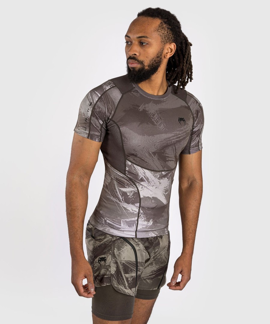 venum electron 3.0 lyhythihainen rashguard - hiekka