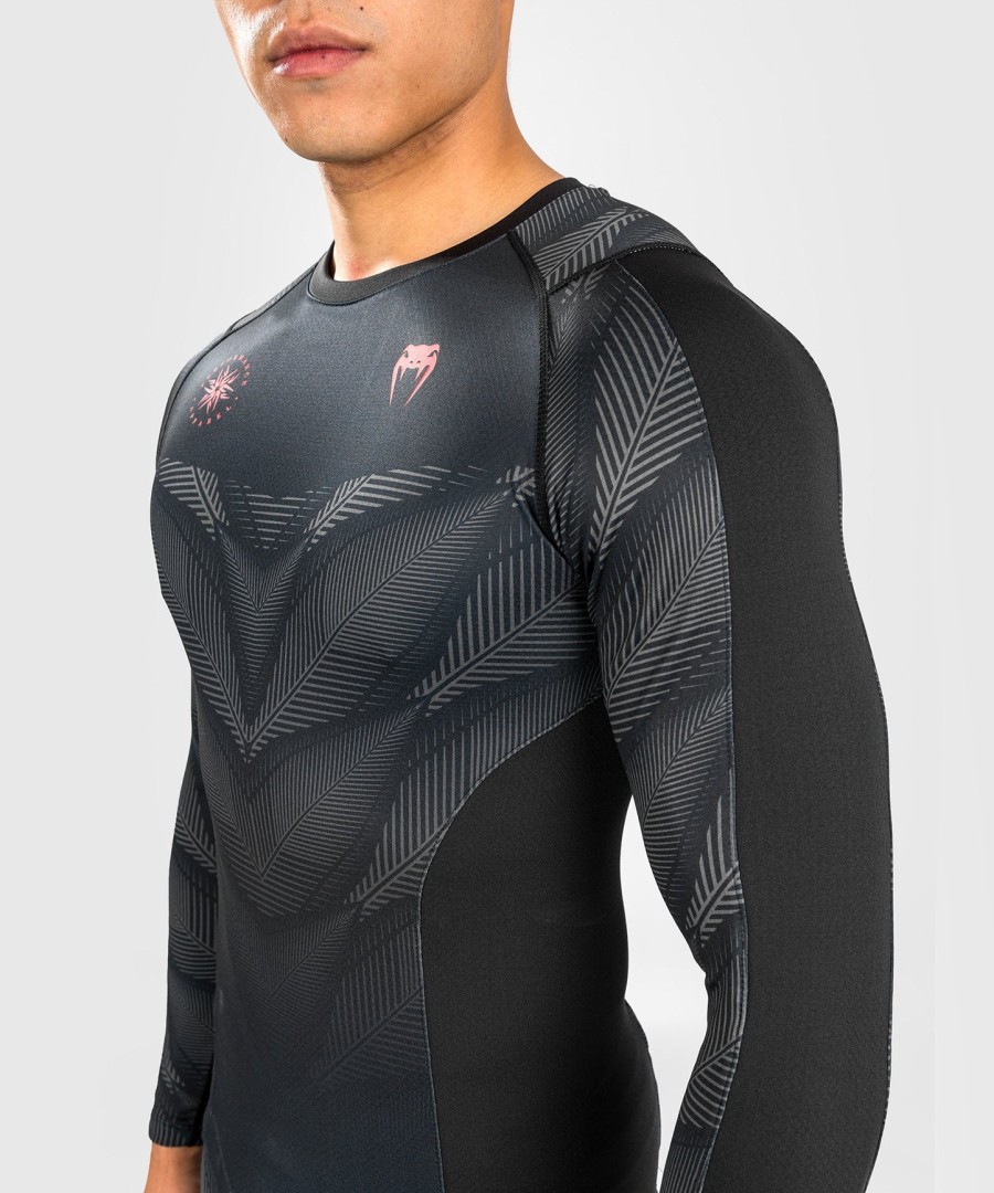 venum phantom rashguard pitkähihainen - mustapunainen