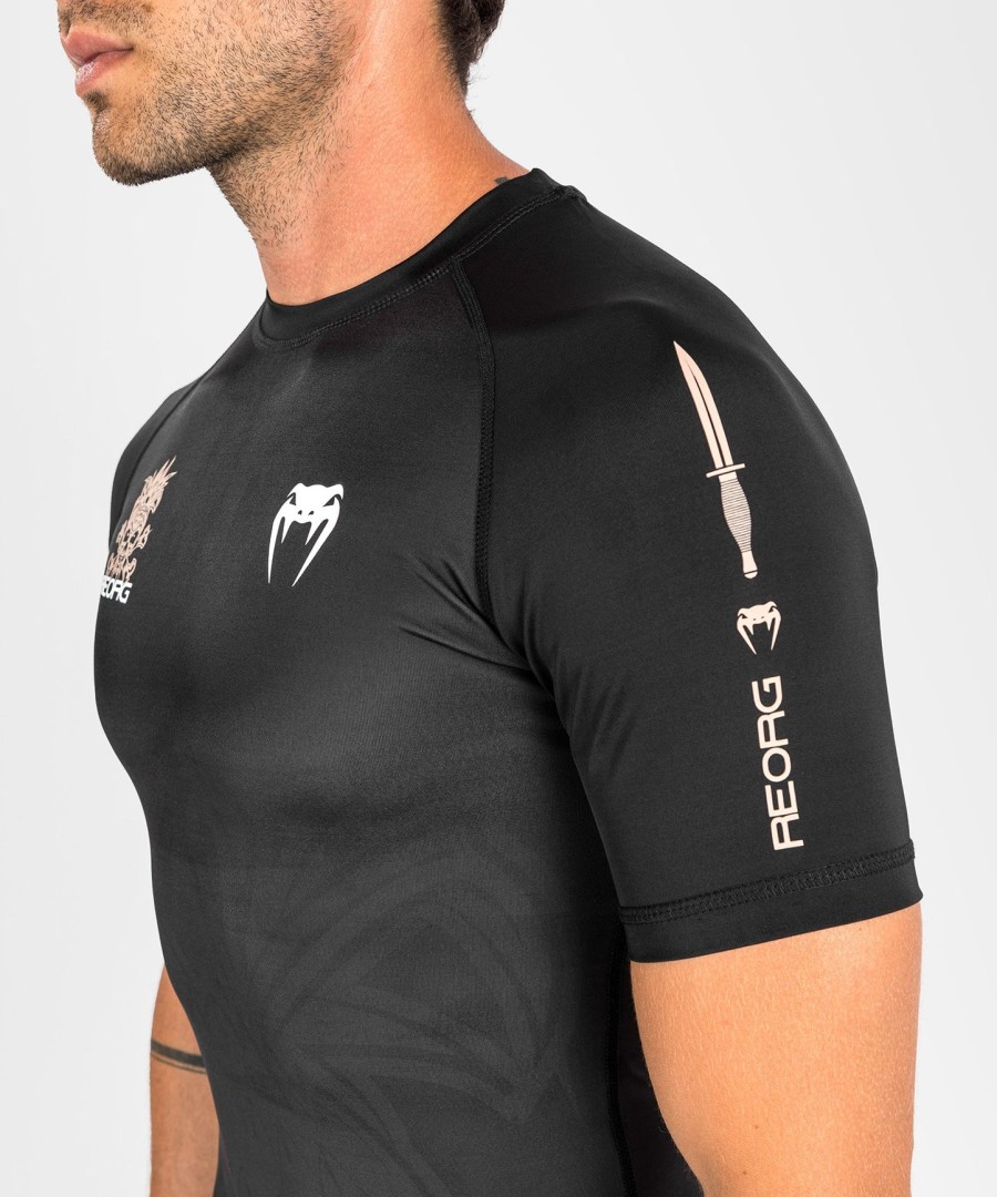 venum reorg rashguard - lyhyet hihat - musta