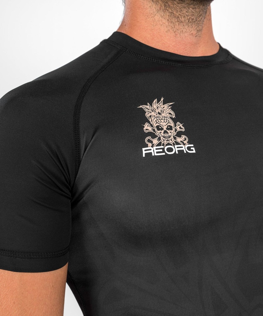 venum reorg rashguard - lyhyet hihat - musta