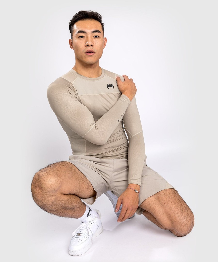 venum g-fit air rashguard pitkähihainen - hiekka