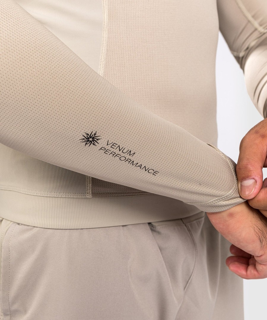 venum g-fit air rashguard pitkähihainen - hiekka