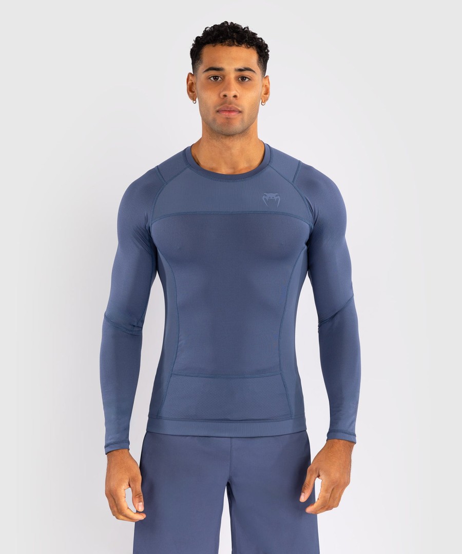 venum g-fit air miesten pitkähihainen rashguard - sumuinen sininen
