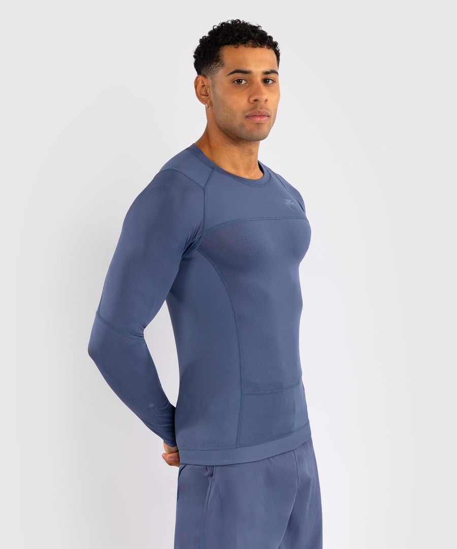 venum g-fit air miesten pitkähihainen rashguard - sumuinen sininen