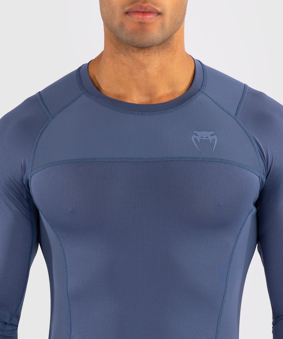venum g-fit air miesten pitkähihainen rashguard - sumuinen sininen
