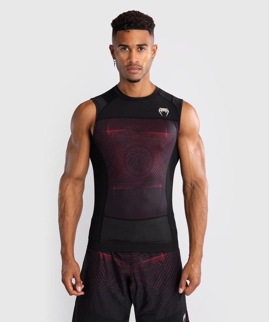 venum g-fit air miesten hihaton rashguard - syvän mustatulenpunainen