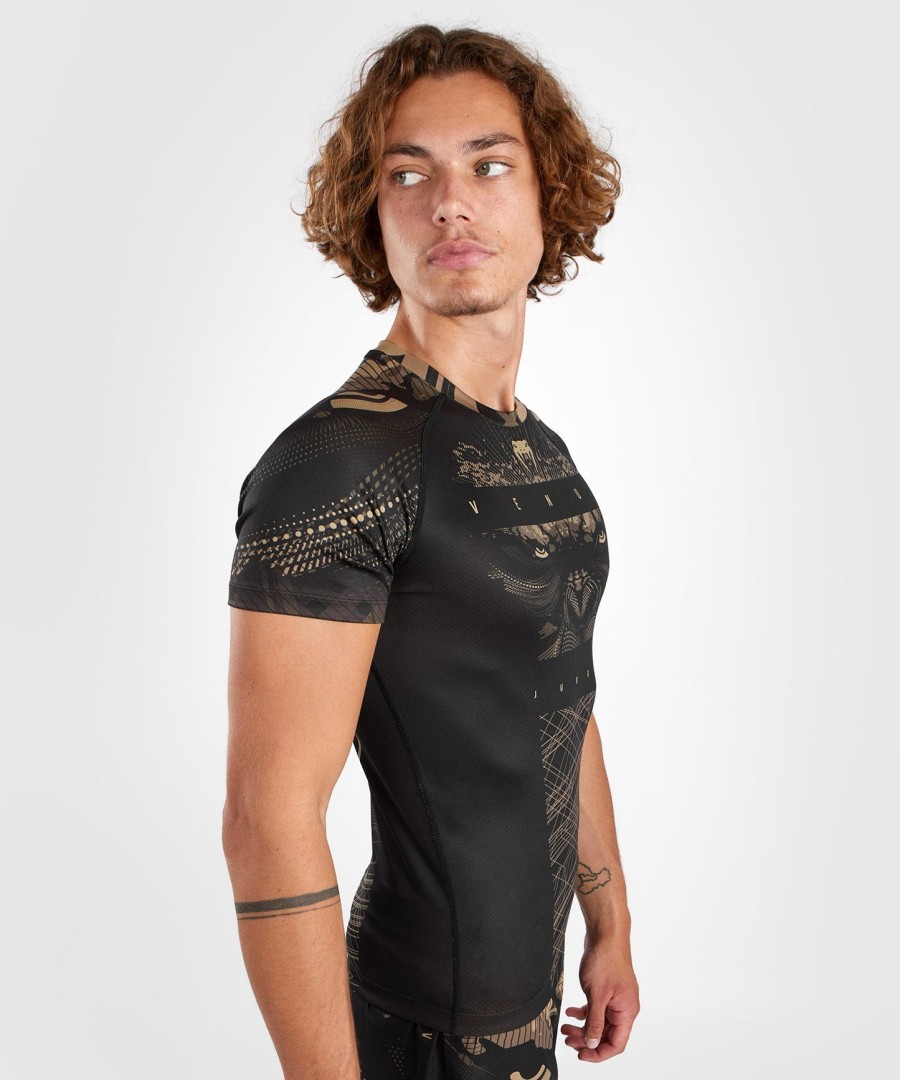 venum gorilla jungle rashguard lyhythihainen - mustahiekka