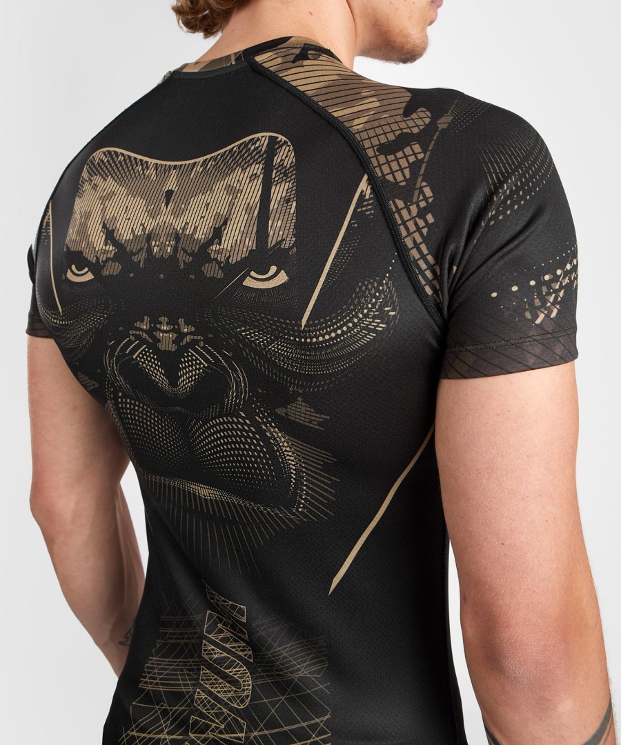 venum gorilla jungle rashguard lyhythihainen - mustahiekka