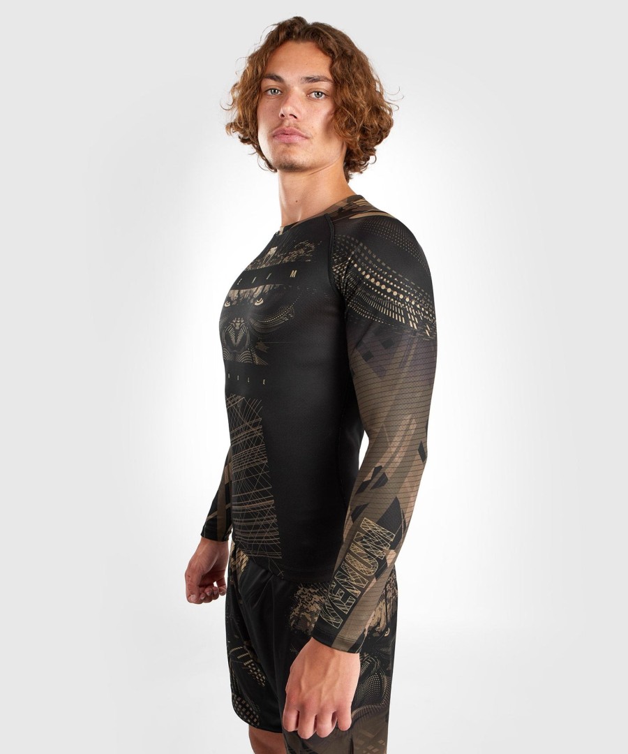 venum gorilla jungle rashguard pitkähihainen - mustahiekka