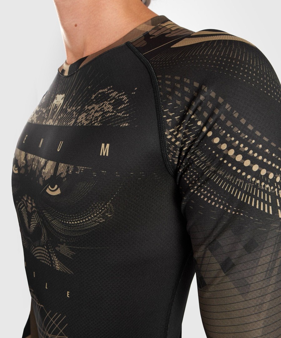 venum gorilla jungle rashguard pitkähihainen - mustahiekka