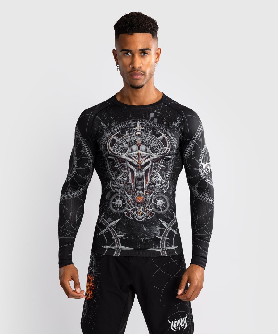venum gladiator 5.0 miesten pitkähihainen rashguard - mustahopea