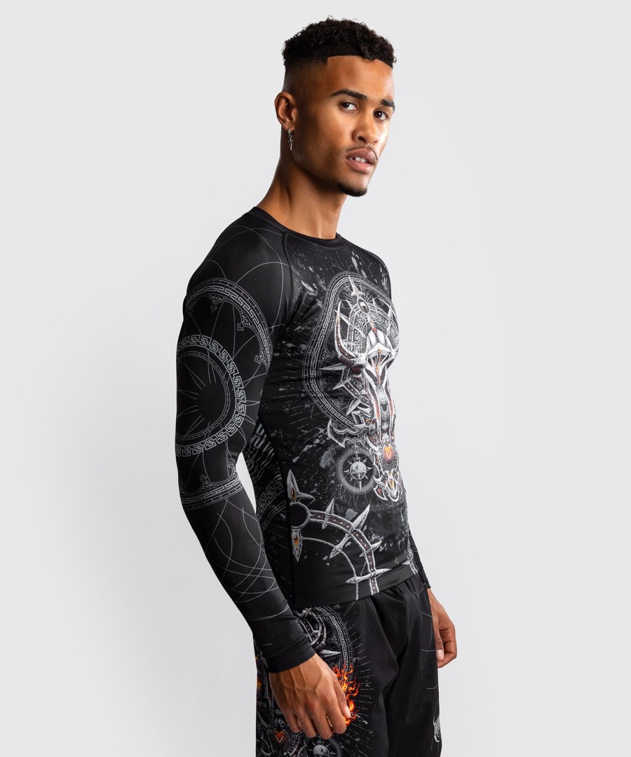 venum gladiator 5.0 miesten pitkähihainen rashguard - mustahopea