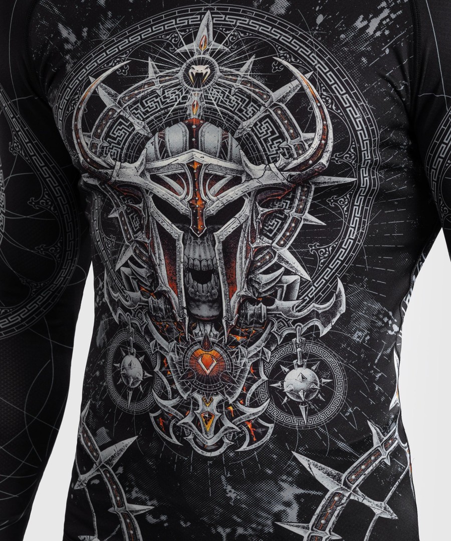venum gladiator 5.0 miesten pitkähihainen rashguard - mustahopea