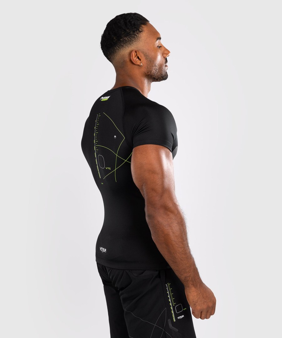 venum training camp 4.0 lyhythihainen rashguard - mustaneonvihreä