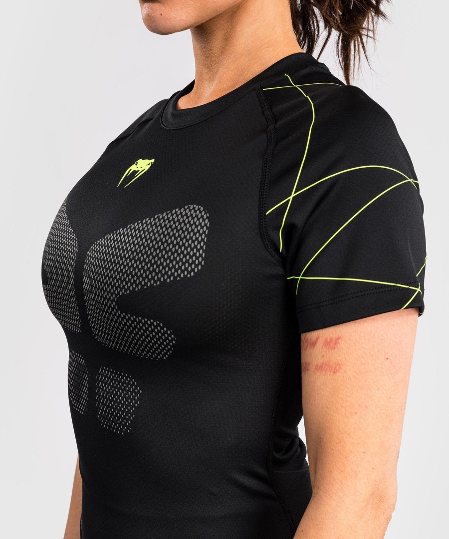 venum training camp 4.0 lyhythihainen rashguard - mustaneonvihreä
