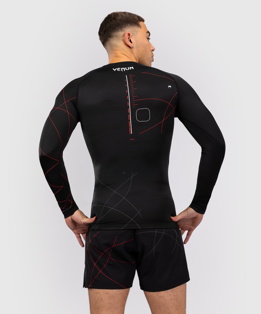 venum tactical xt miesten pitkähihainen rashguard - mustapunainen
