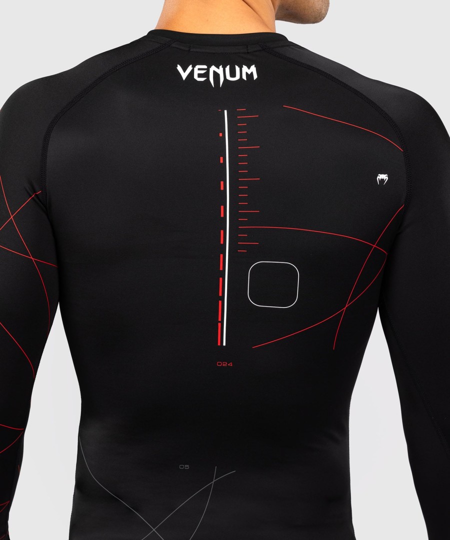 venum tactical xt miesten pitkähihainen rashguard - mustapunainen