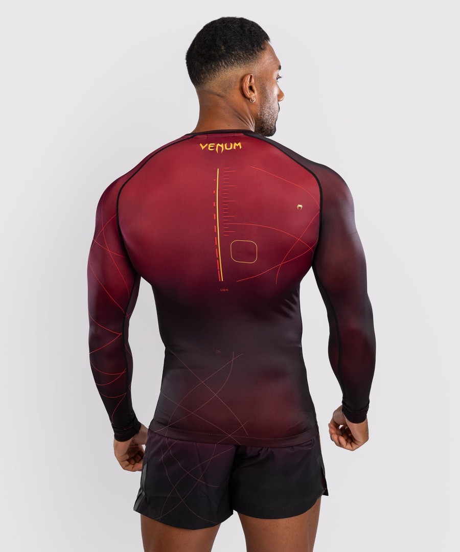 venum tactical xt miesten pitkähihainen rashguard - mustaviininpunainenkulta