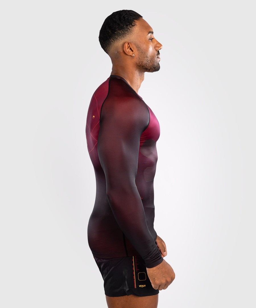 venum tactical xt miesten pitkähihainen rashguard - mustaviininpunainenkulta