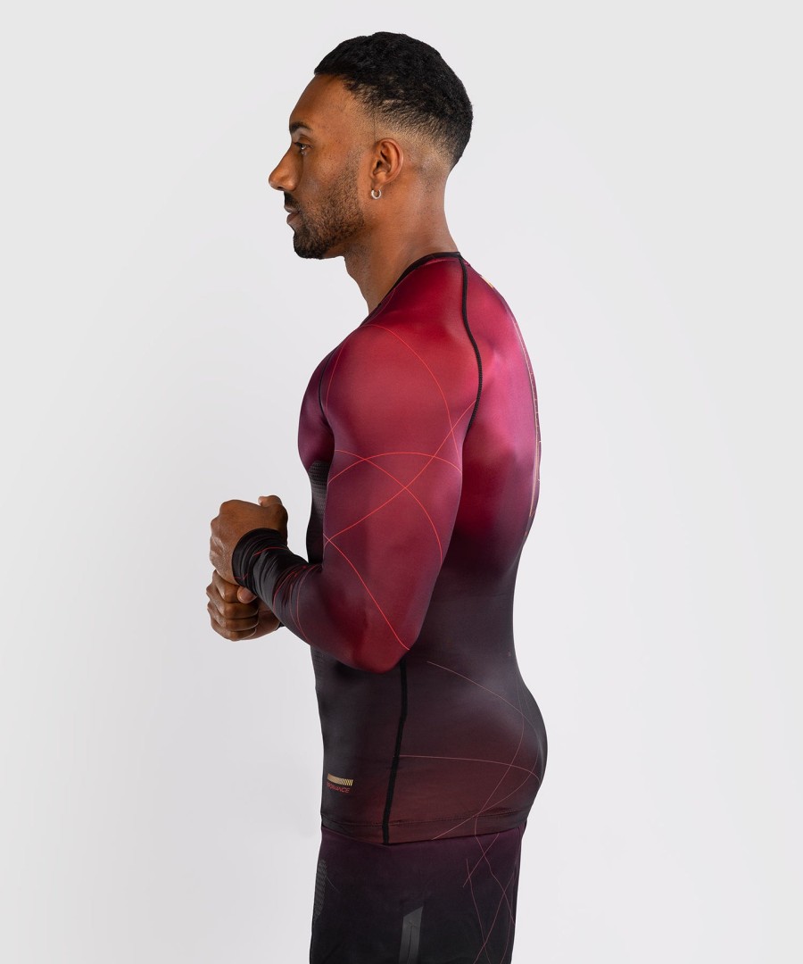 venum tactical xt miesten pitkähihainen rashguard - mustaviininpunainenkulta