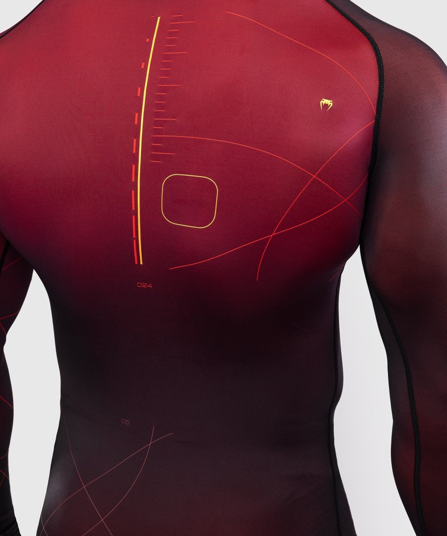 venum tactical xt miesten pitkähihainen rashguard - mustaviininpunainenkulta