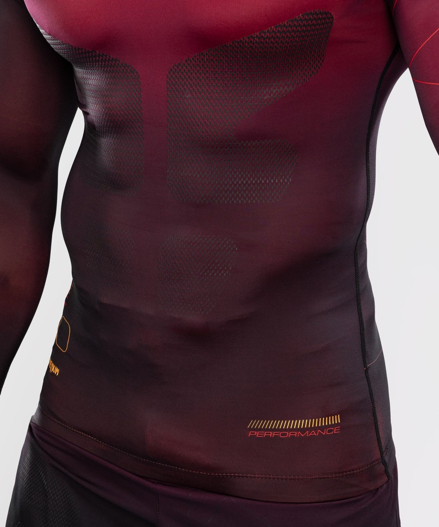 venum tactical xt miesten pitkähihainen rashguard - mustaviininpunainenkulta