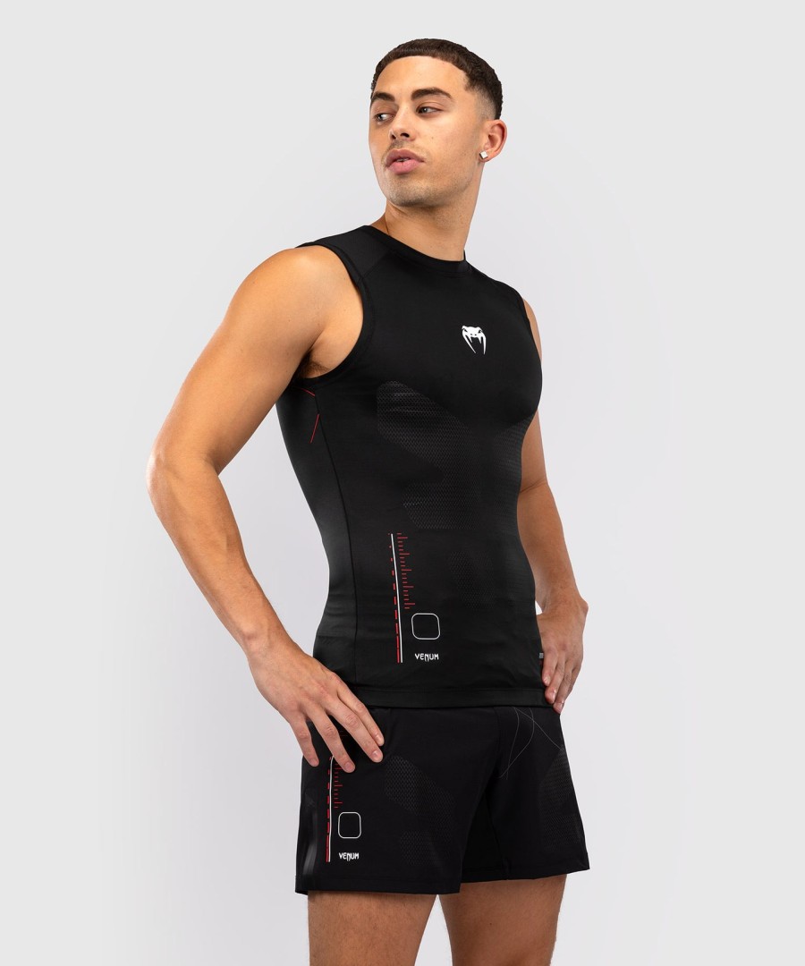 venum tactical xt hihaton rashguard - mustapunainen