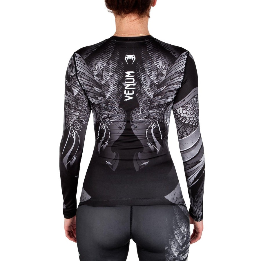 venum phoenix rashguard - pitkähihainen - mustavalkoinen - naisille