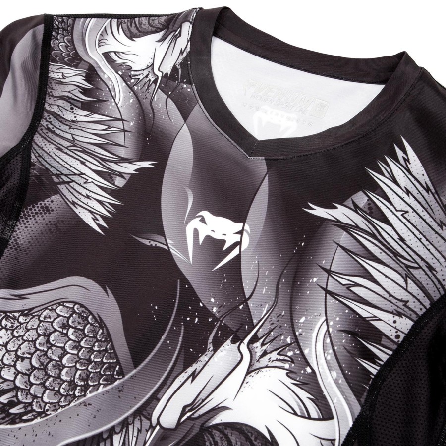 venum phoenix rashguard - pitkähihainen - mustavalkoinen - naisille