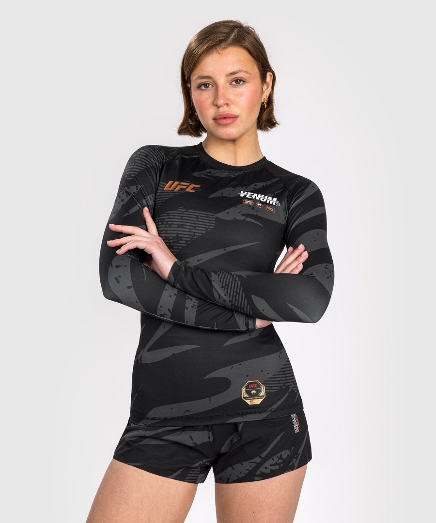 ufc adrenaline by venum fight week naisten performance pitkähihainen rashguard - urban camo