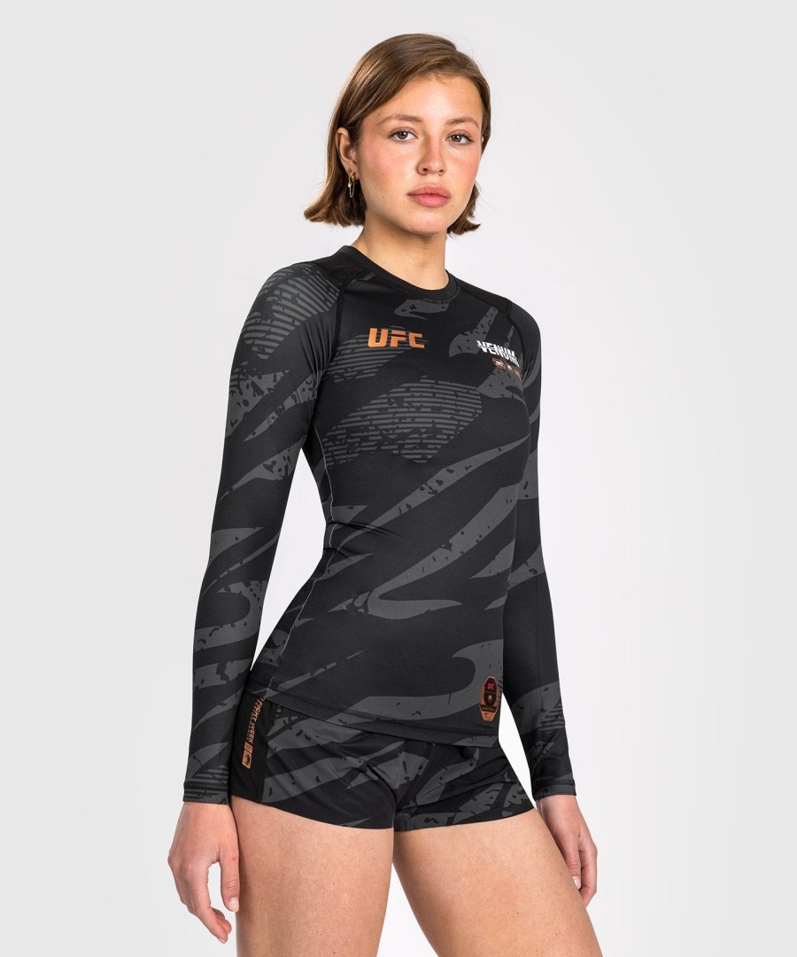 ufc adrenaline by venum fight week naisten performance pitkähihainen rashguard - urban camo