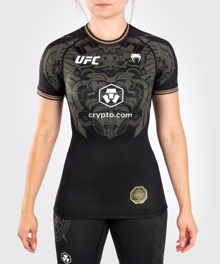 noche ufc by venum authentic fight night naisten performance lyhythihainen rashguard - musta
