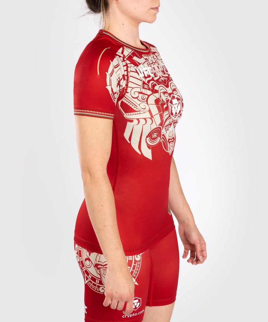 noche ufc by venum authentic fight night naisten lyhythihainen rashguard - punainen