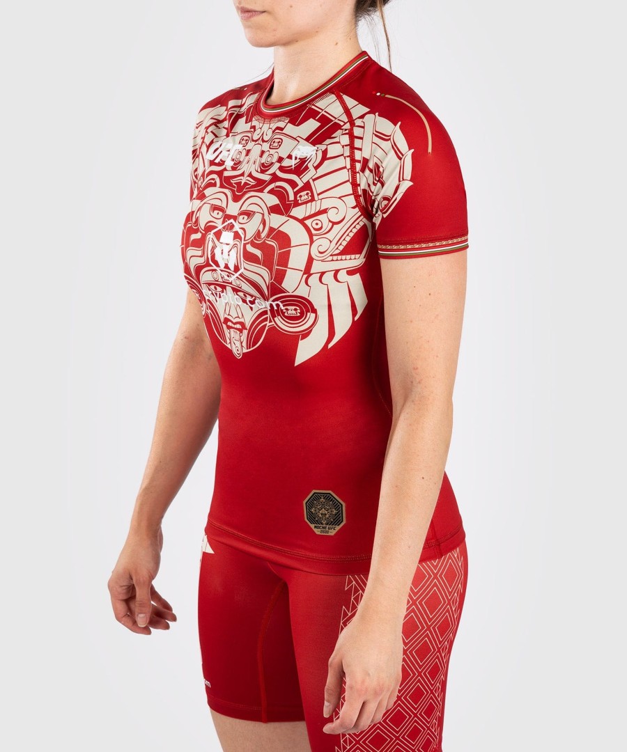 noche ufc by venum authentic fight night naisten lyhythihainen rashguard - punainen